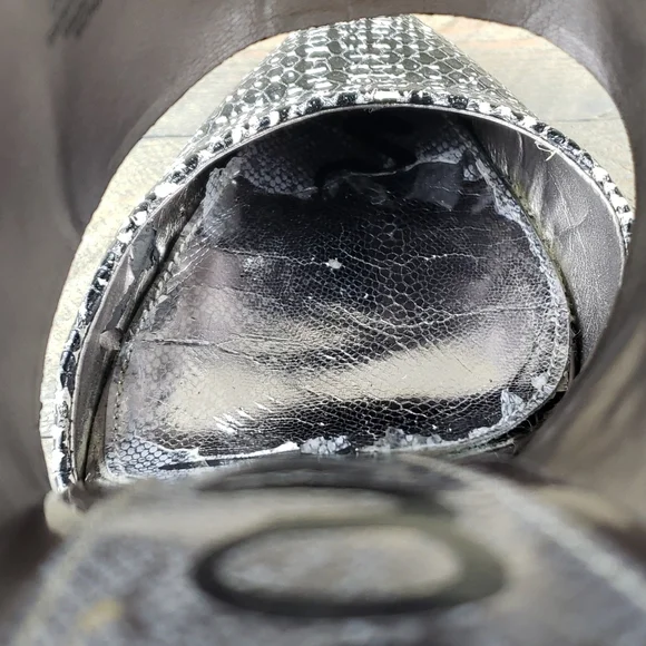 Sam Edelman Woman's  Leather Monroe  Heels  Black White - Picture 10 of 12